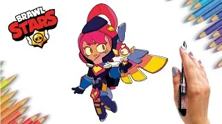 How to draw New Brawler Skin Firewing Janet- Brawl Stars New Season Step by Step