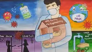 Coronavirus Awareness Poster drawing || How to draw easy poster drawing of coronavirus awareness