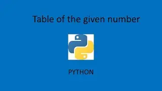 Table of a given number in Python #LearnCS #Python #coding