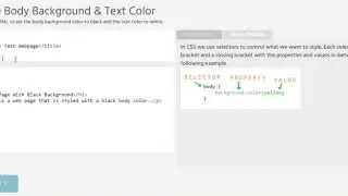 Setting Page Body Background & Text Color (CSS Body Selector)