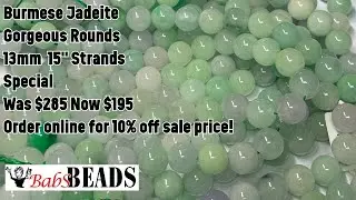 Jadeite Jade Gorgeous Beads 13mm 16