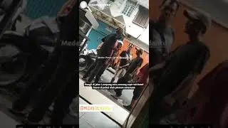 pungli di jalan Lampung Asia Medan, seorang supir teh botol di pukul oleh preman setempat