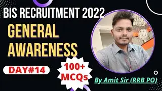 Best 100+ MCQs on General Awareness For BIS | BIS Recruitment 2022 | DAY-14 | SSA | ASO | PA Steno
