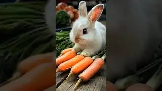 🐰Cute rabbit rescued the poor little kitten #rabbit #cat #kitten #funny #ai