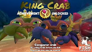 👑 King Crab 👑 Conqueror Crab Achievement - Feed and Grow Fish - Ep74