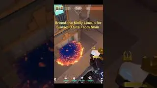 100% Perfect Brimstone Molly| Sunset B Site #valorant #brimstone #lineups #sunsetmap #valorantshorts
