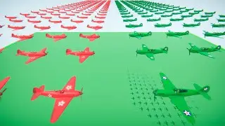 150 YAK-1 VS 150 WARHAWK AIR BATTLE - Total Tank Simulator
