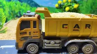Mini Dump Trucks Hauling Materials | Construction Vehicles Diorama