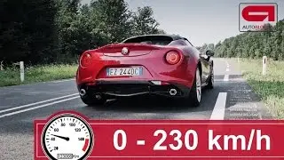 Alfa Romeo 4C Spider (0-230+) acceleration video
