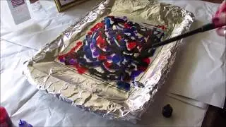 DIY Alcohol Ink art! Burn the ink. FIre!