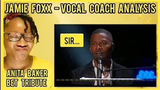 Vocal Teacher Analysis - JAMIE FOXX TRIBUTE To Anita Baker @BETNetworks 2018 #jamiefoxx #reaction