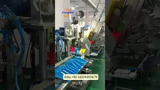 3 colors brush making machine tufting machine with automatic feeder and robot arm. #brushmakingmachi