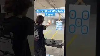 Ported Glock 43x Spits Flames! #edc #glock43xmos #portedglock #shootingrange