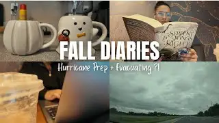 Fall Diaries | Cozy Fall Vlog, We Evacuated?! Coffee Shop Work Day, Hurricane Prep