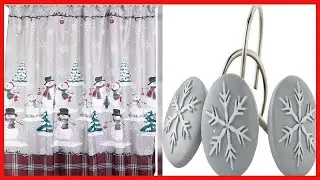 Plaid Snowman Shower Curtain Set: Bring Holiday Cheer to Your Bathroom