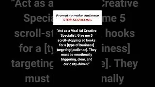 Game-Changing AI Prompt to Write Better Ad Hooks Instantly! #digitalmarketing