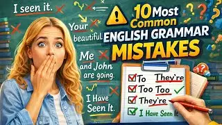 10 Most Common English Grammar Mistakes and How to Fix Them | Easy English #englishlessons #english 