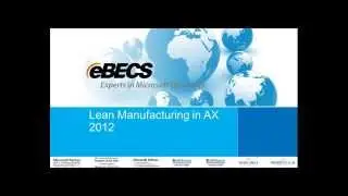 Lean Manufacturing in Dynamics AX