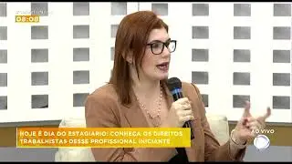na entrevista Tv Cabr&aacute;lia falando sobre a lei do n&ordm; 11788/2008, conhecida como a lei do est&aacute;gio.