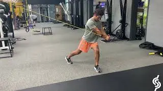 Lunge Position High to Low Chop w/ 3 Stops