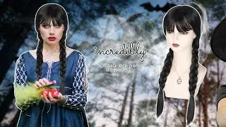 LONG BLACK BRAIDS WIG | COSPLAY WEDNESDAY ADDAMS WIG | MISSUHAIR
