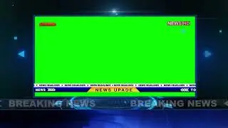 Broadcast Green Screen News Reporter Frames Breaking News Window Frame Green Screen Free Video