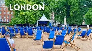 London Summer Walk 🇬🇧 GROSVENOR SQUARE,  Mayfair | Summer in the Square [4K HDR] (July 2022).