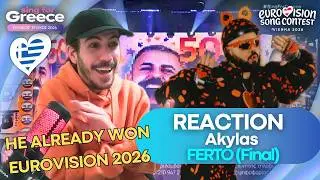🇬🇷 REACTION to Akylas - FERTO (Live) FINAL Sing for Greece 2026 | Greece Eurovision 2026 (SUBTITLED)