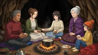 Cozy snow cave survival story | ASMR Ghibli Animation | Cozy winter tail