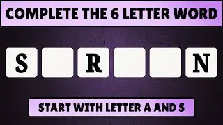 6 Letter Word Puzzle: Start with A and S | Quiz World Sunita