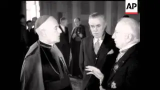 PAPAL NUNCIO PRESENTS HIS CREDENTIALS -  NO SOUND