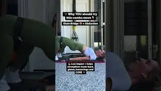 Glute Bridge + Abduction Exercise for glutes 🍑 #glutes #lowerbodyworkout