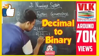 Decimal to Binary Conversion  | Number System| XI STD CS CA CT | Chapter 2| 2.4.1