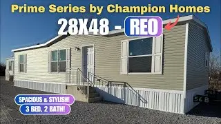 28X48-&ldquo;Reo&rdquo; Affordable Double-Wide Manufactured Home Tour! Gorgeous Prime Series by Champion Homes