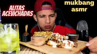 ASMR COMIENDO ALITAS ACEVICHADAS || Mukbang asmr || sonidos de comida.