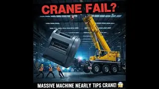 CRANE FAIL? Massive Punching Machine Nearly Tips Crane in Corrugated Box Factory! Close Call!
