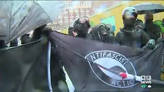 Police arrest 4 people in downtown Seattle protests