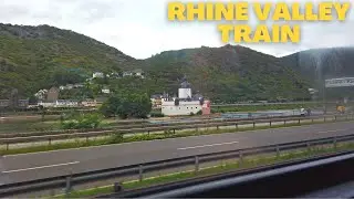Train through the Rhine Valley - Oberwesel to Frankfurt Rhine River Train Travel - 4K