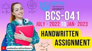 BCS-041 | Handwritten Assignments| BCA- 4 | IGNOU BCA Assignments | 2022-2023 | #ignou  #bca #free