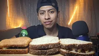 ASMR COMIENDO SANDWICHES RELLENOS CASEROS 😋