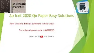 Ap Icet 2020 Questions Explanation..