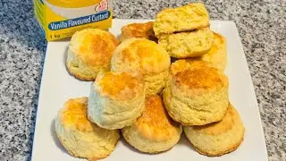 Easy Custard Scones Recipe | Delicious Vanilla Custard Scones Recipe