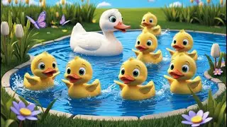🦆 Five Little Ducks Swimming 🦆 🦆| Five Little Ducks | Harry kids Nursery Rhymes & Kids Songs