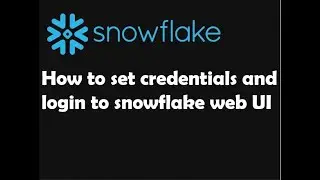 @Srinitechnologies # How to set snowflake account credentials