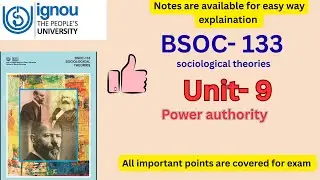 BSOC- 133 unit-9 power authority #ignoubooks #ignounotes #examjune2025 #june2025 #exam #bsoc133