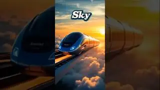Fantasy Train Station in the Sky #ai #shorts #train #fantasy