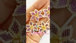 Aretes en forma de flor, video completo en mi canal #miyuki#bisuteriacreativa