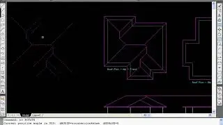 How to draw house in AutoCAD, Video 19 - Mono pitch hip roof