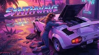 Sunset On Ocean Drive | 16-Bit Synthwave, Pixel Retrowave, Neon Arcade Vibes (1 Hour)