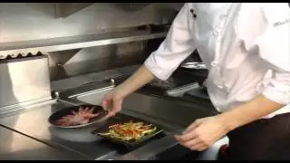 Gambas de Tarragona con crujiente de verduras: recetas de Arena Restaurant